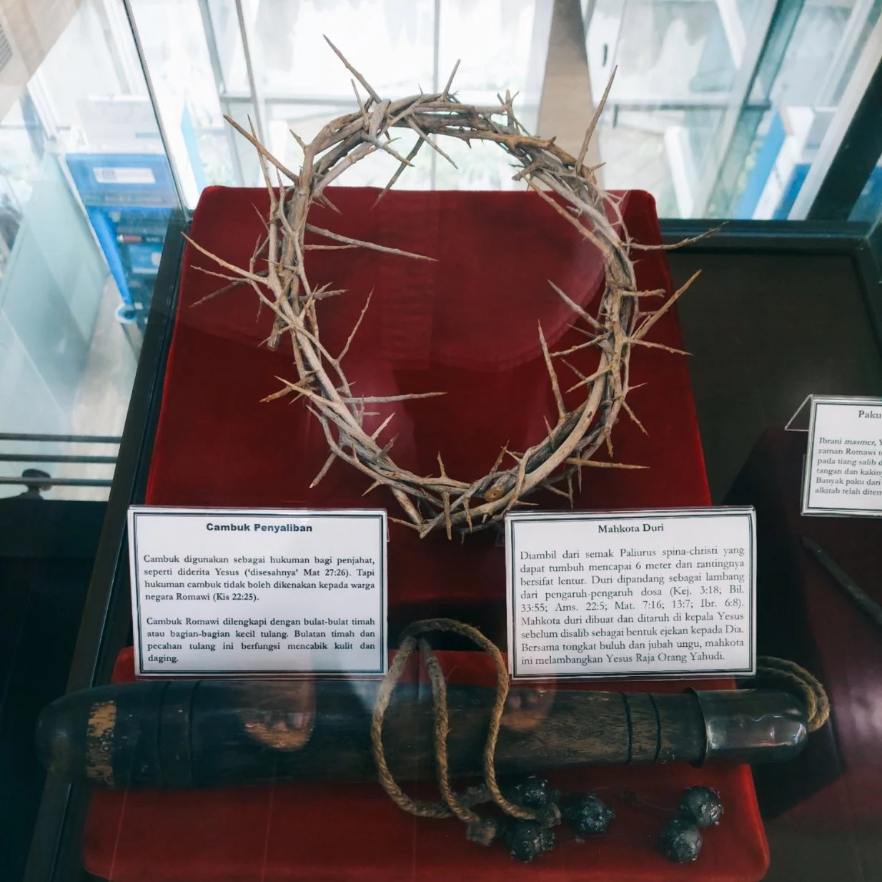 Mahkota duri Yesus di Museum Alkitab, LAI, Jakarta 