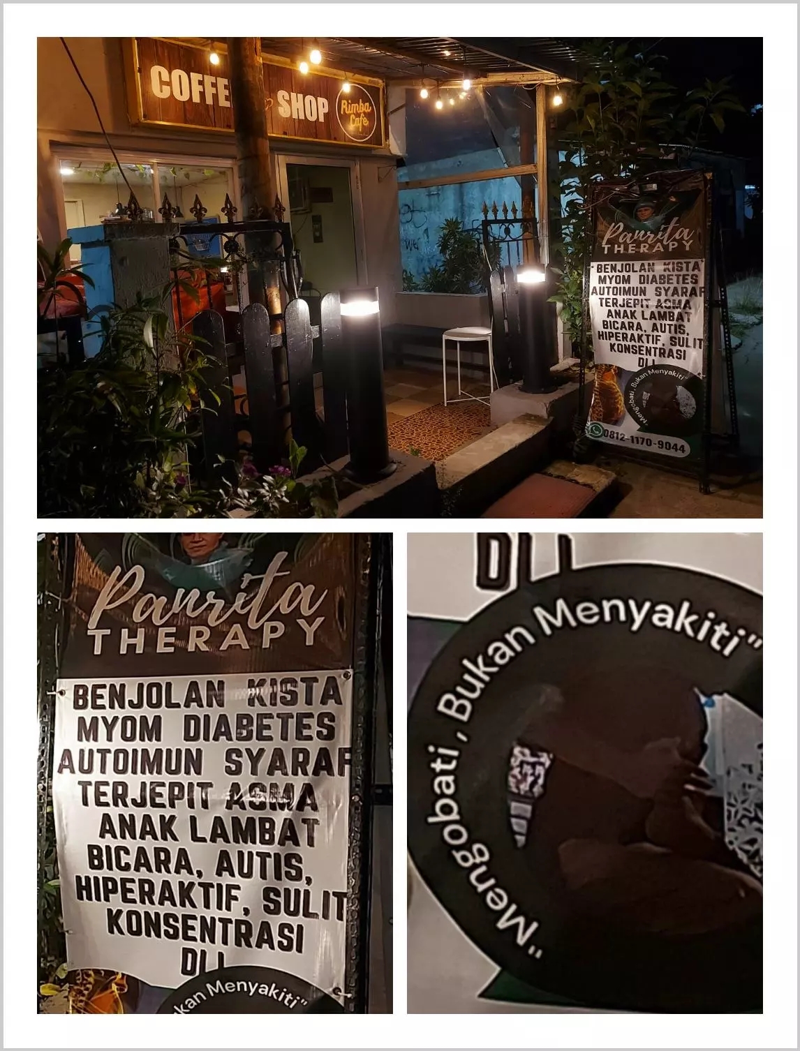Kedai kopi merangkap terapi di Chandra Indah, Jatirahayu, Pondokmelati, Kobek 