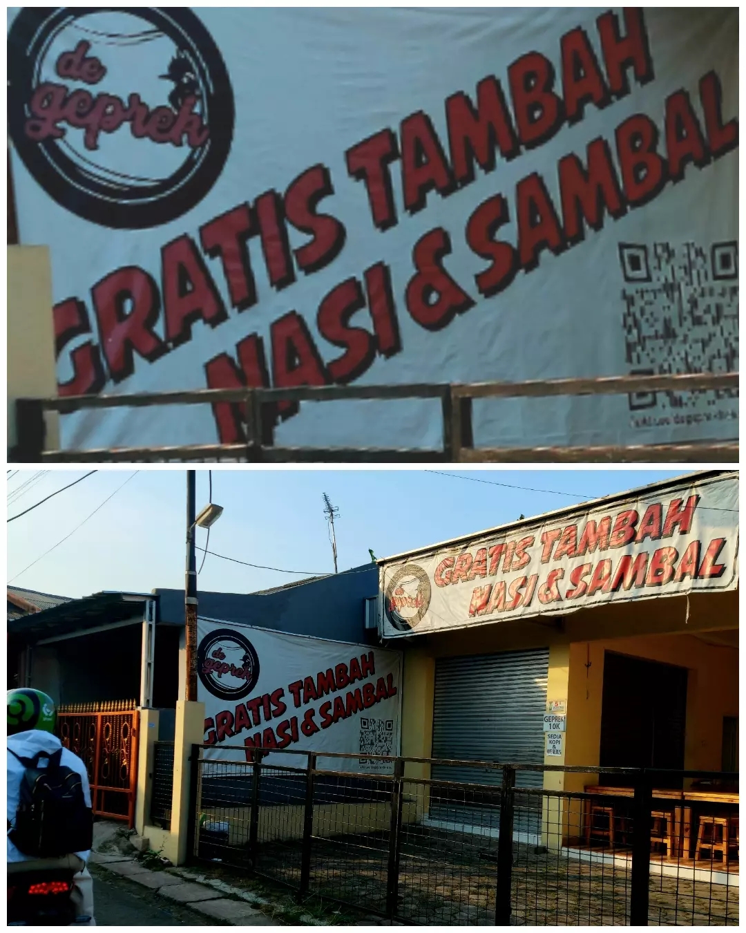 Nasi dan sambal gratis di Bulaktinggi, Jatiwarna, Kobek 