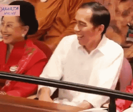 Adegan Jokowi terpingkal-pingkal 