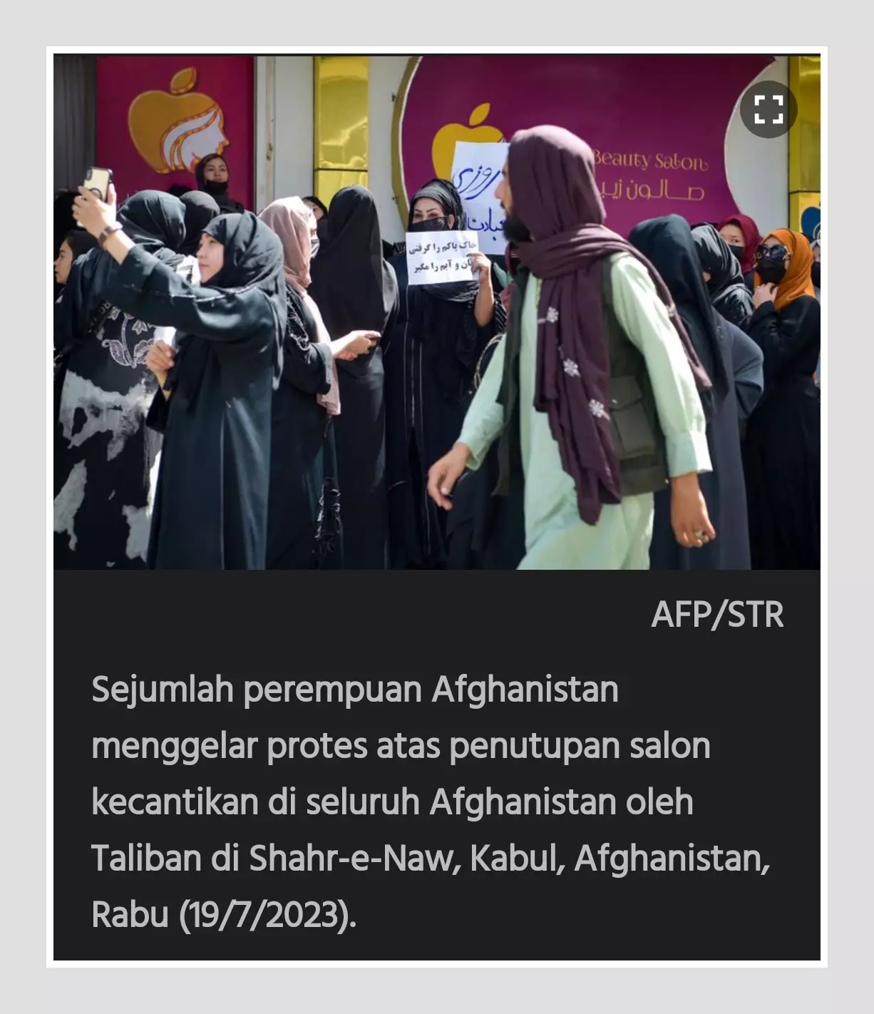 Taliban mengharamkan salon kecantikan di Afganistan