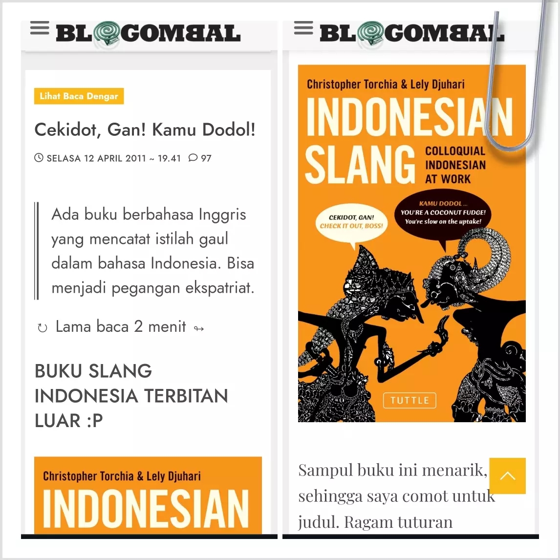 Kamus slang Indonesia-Inggris terbitan asing 