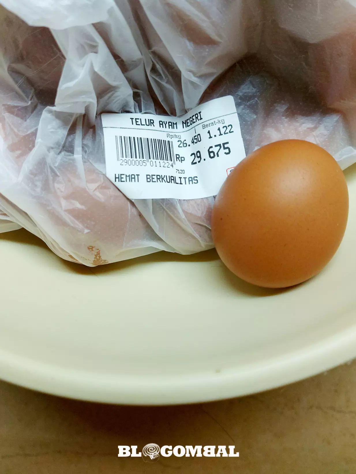 Harga telur ayam negeri di Superindo Jatikramat Kobek 