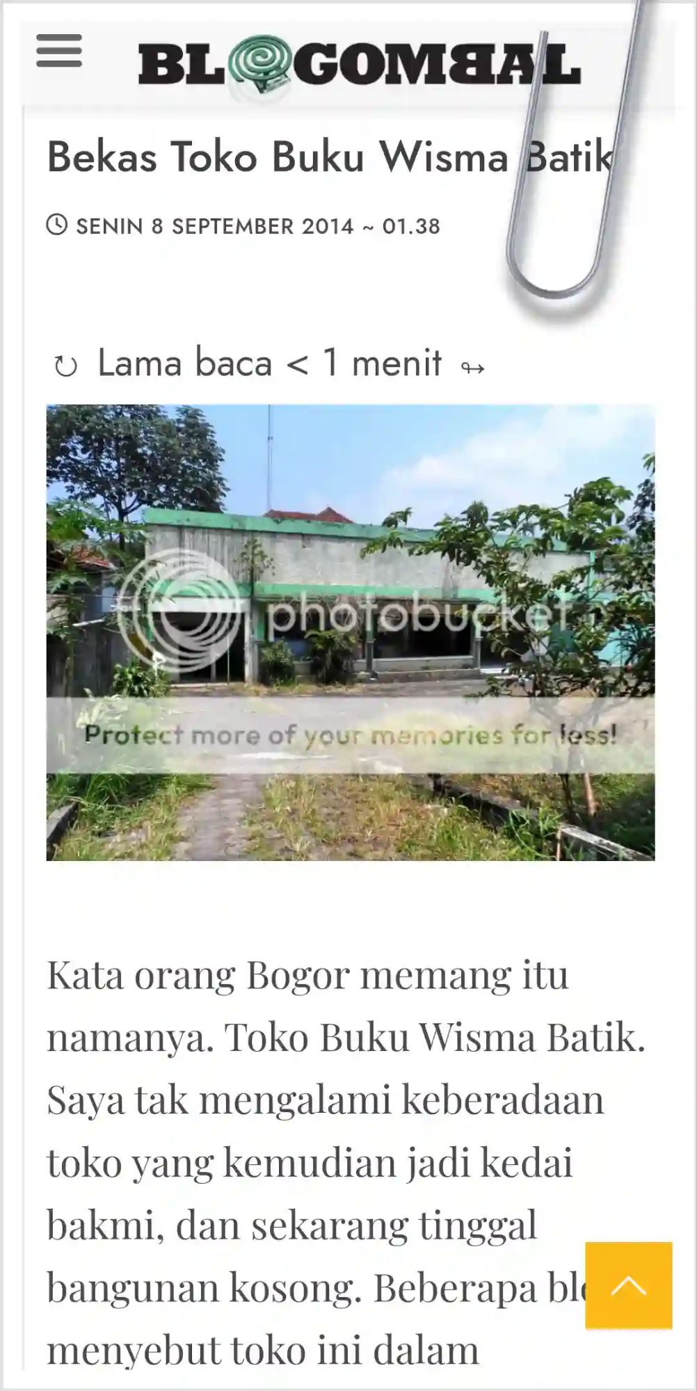 Toko Wisma Batik nan jadul di Bogor