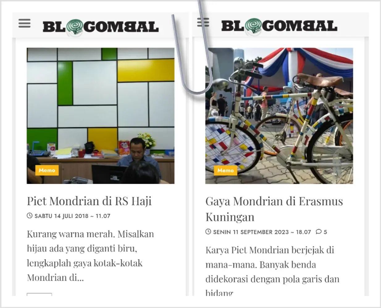 Gaya Piet Mondrian di Indonesia
